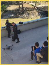 Students getting ready for drone competition