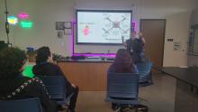 Image of students at a drone competition safety meeting